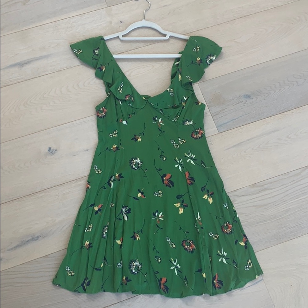 green floral printed urban outfitter sundress